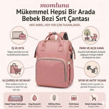 Yataklı Bebek Bakım Çantası